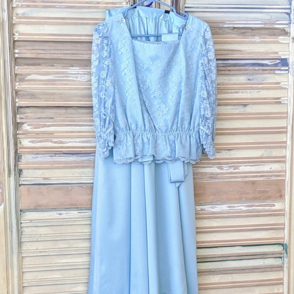 Vintage hand made blouse and skirt bridal gown